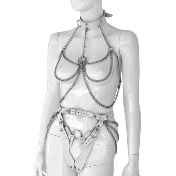 Body-Set „Biel spotyka srebrne łańcuchy”