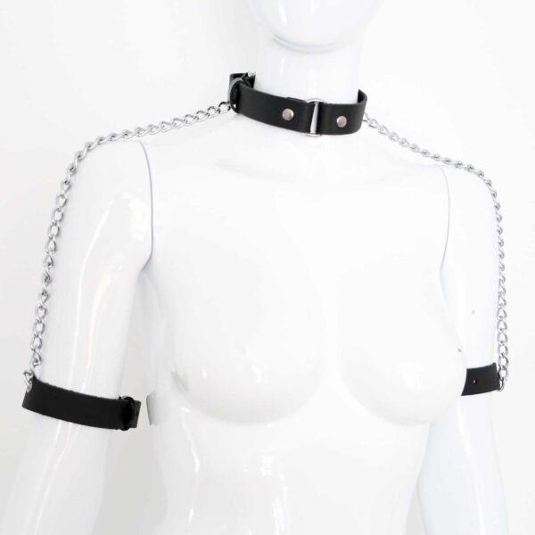 Obroża / kajdanki na ramiona z łańcuchem